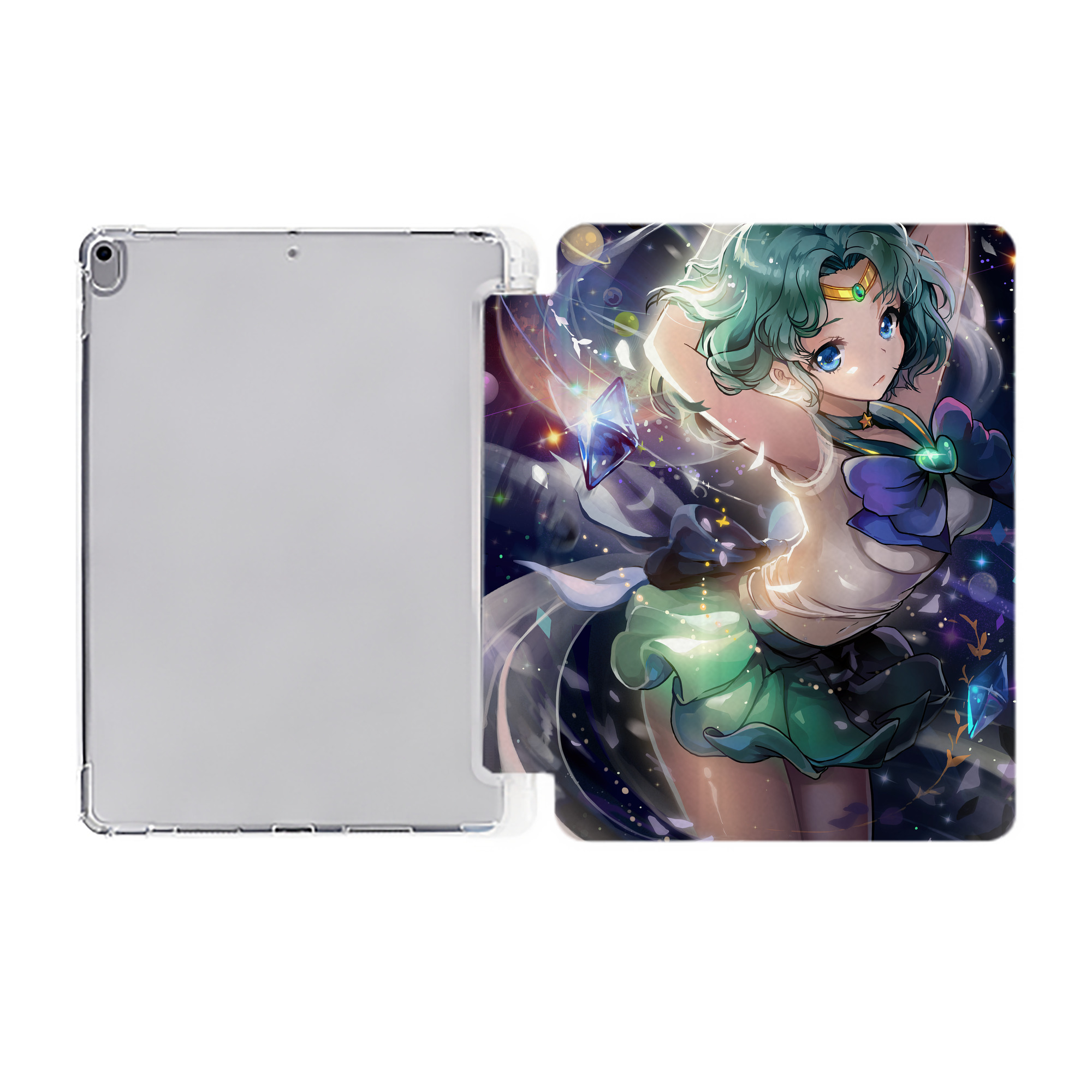 （画像用） 美少女戦士セーラームーン Sailor Moon IPad ケース ペン収納付き 三つ折りスタンド PUレザー×シリコン 対応機種9.5/10.5/10.9インチ